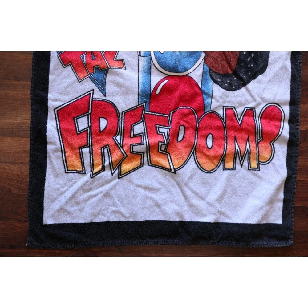 Vintage Myrtle Beach Taz Devil Motorcycle Beach Towel 52x27 Looney Tunes